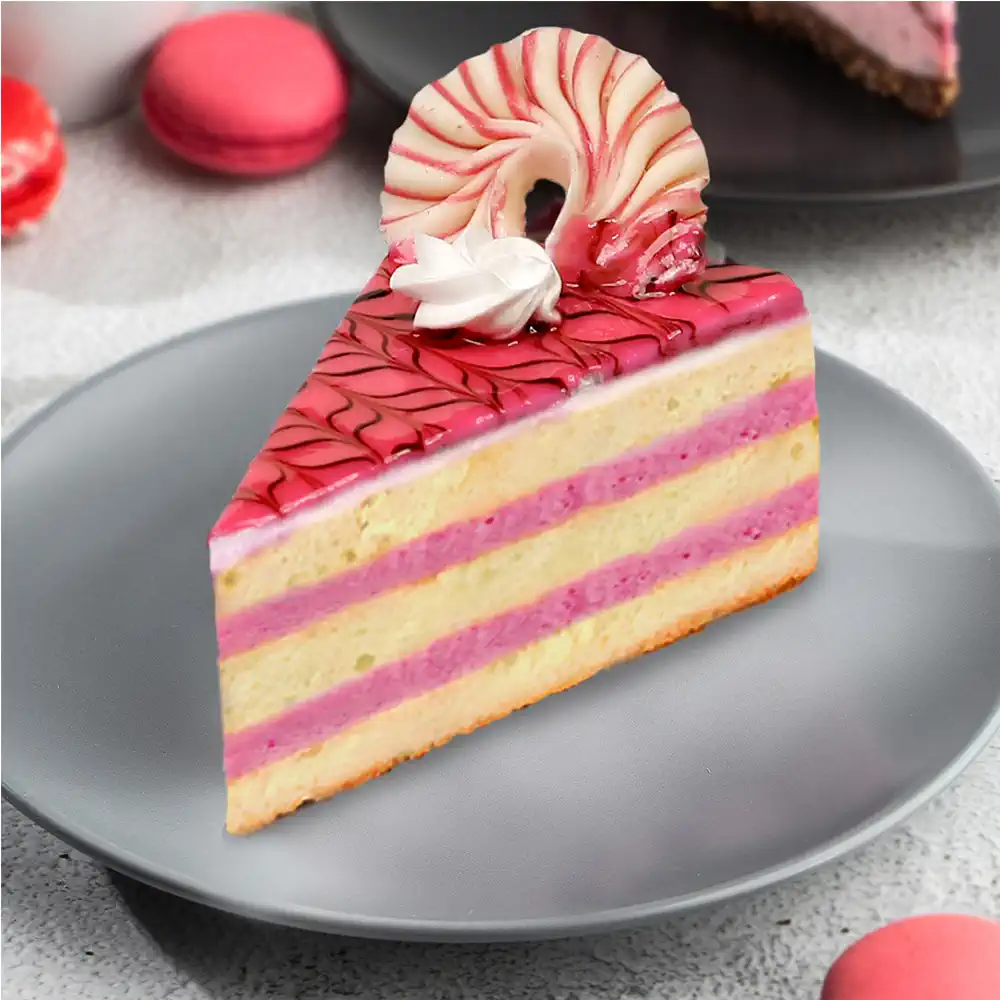 Strawberry pastry slice